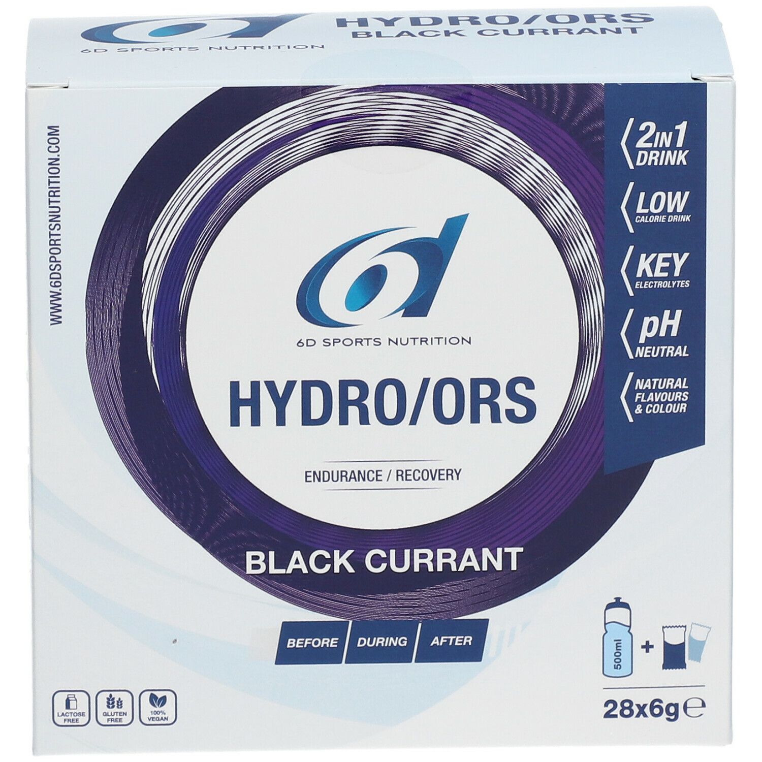 6D SPORTS Nutrition Hydro-ORS Recovery - Cassis