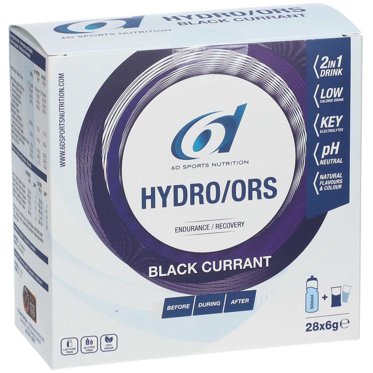 6D Sports Nutrition Hydro/ORS Recovery Black Currant