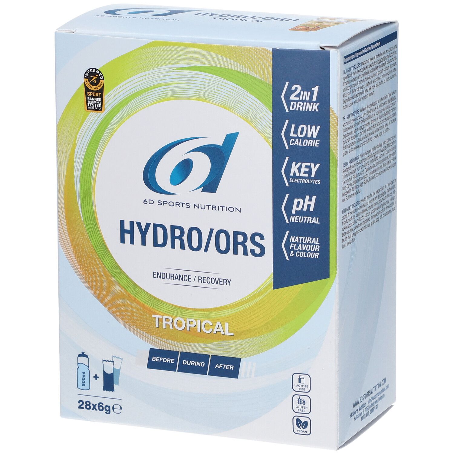 6D Sports Nutrition Hydro Ors Recovery Tropical