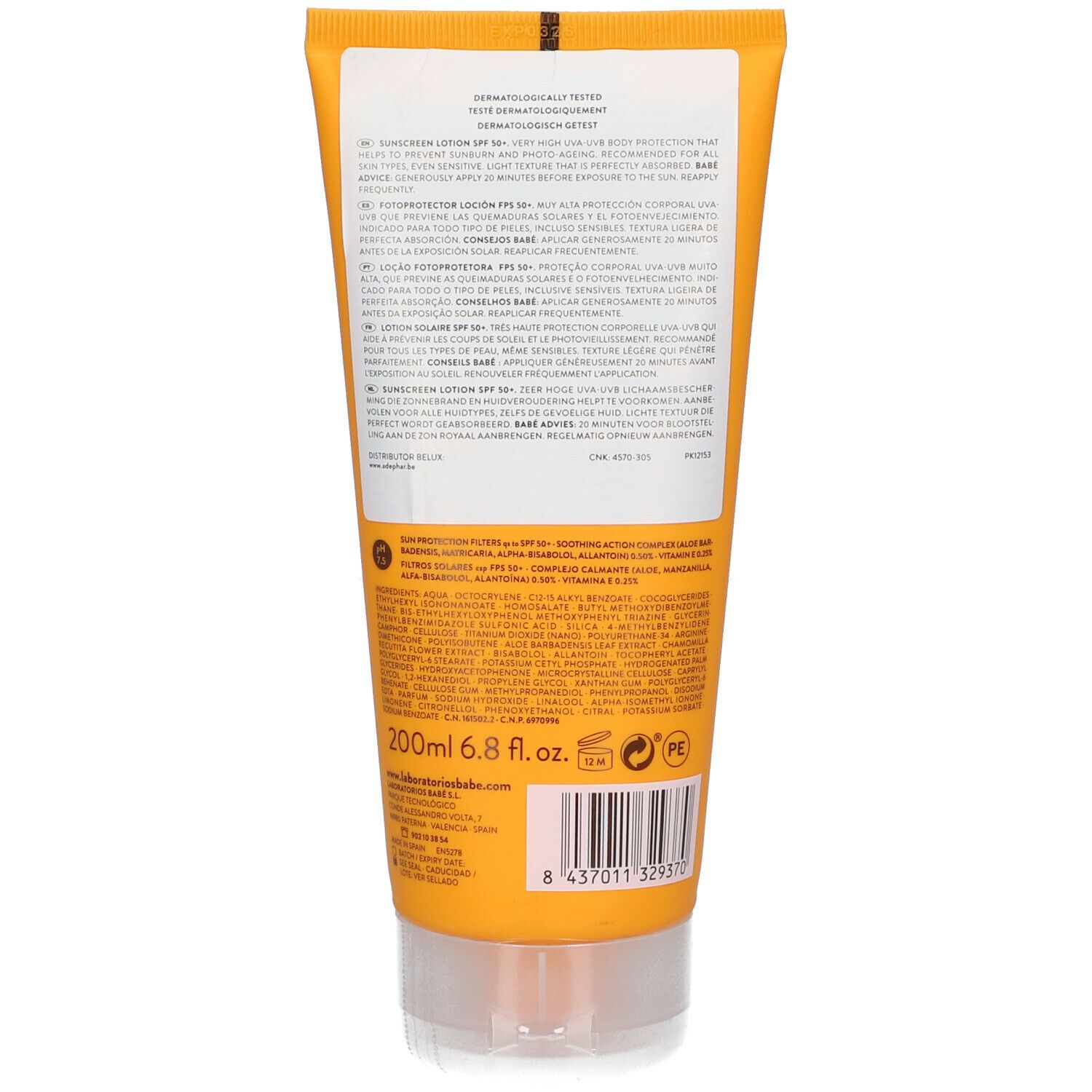 BABÉ Sunscreen Lotion SPF50+