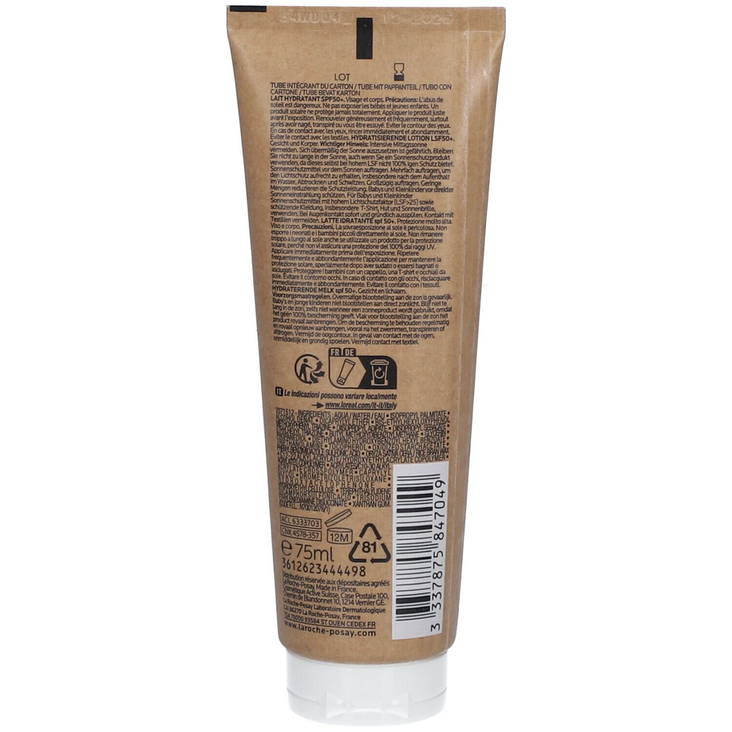 La Roche-Posay Anthelios Dermo-Pediatrics Hydrating Lotion Ultra Protection Very Water Resistant SPF50+
