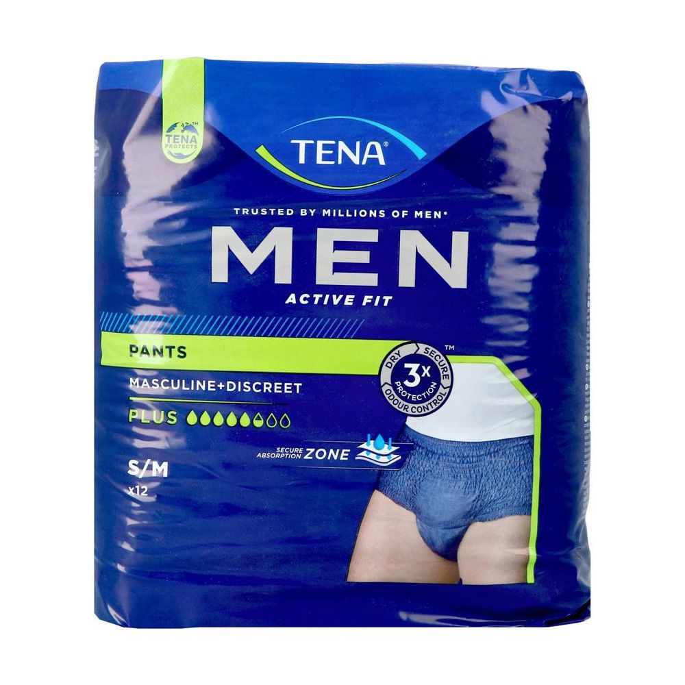 TENA Men Active Fit Pants Plus Small - Medium