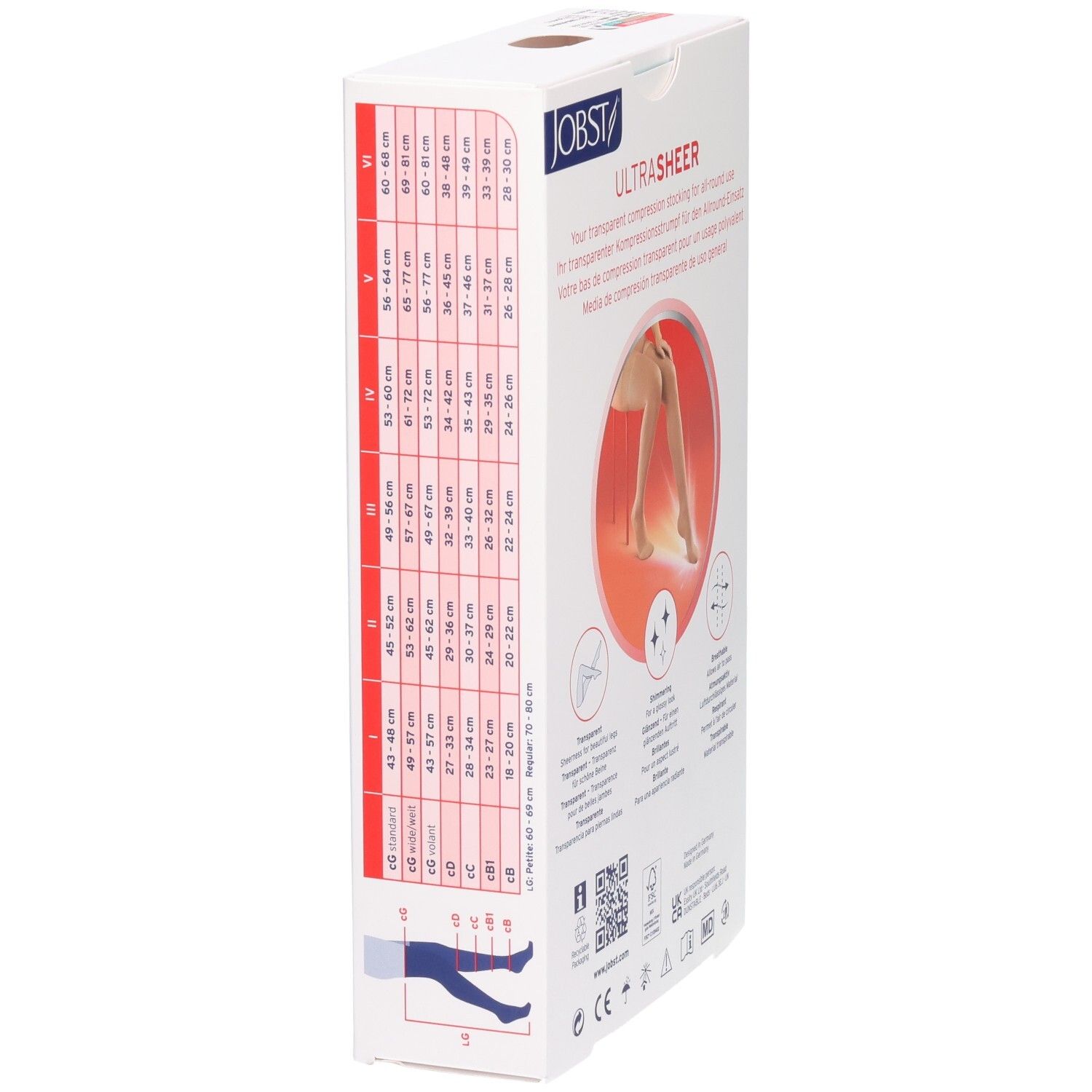 Bas de compression JOBST Ultrasheer : Bas de compression transparents et médicaux pour un usage polyvalent.