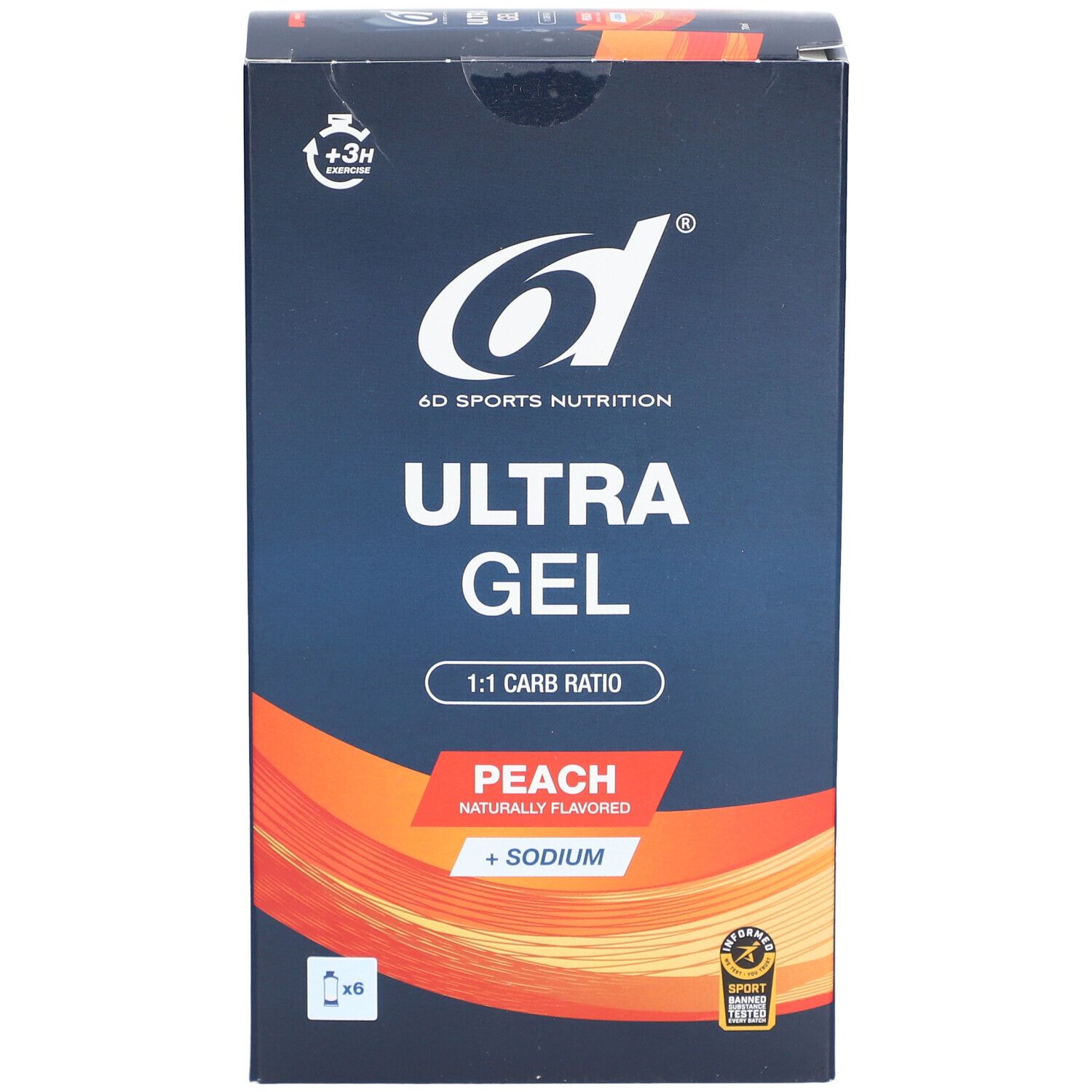 6D Sports Nutrition Ultra Gel Peach