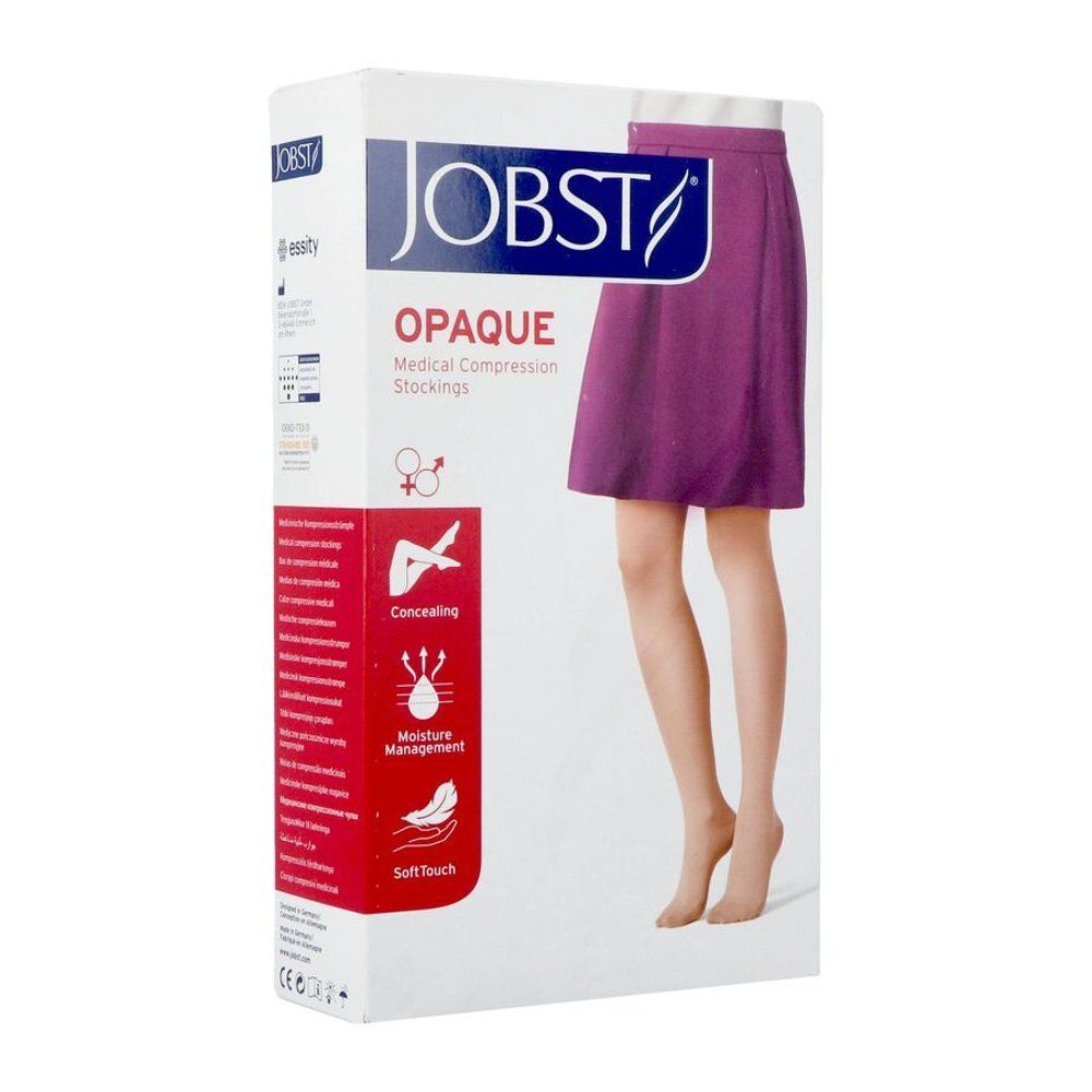 Emballage JOBST Opaque Medical Compression Stockings, dos avec informations produit.