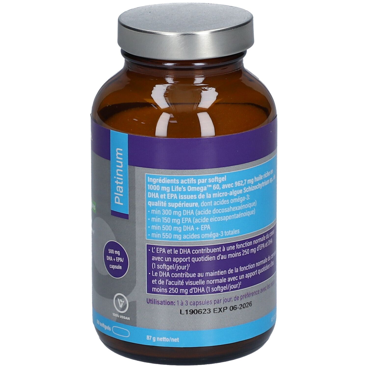 Mannavital Omega-3 Algenolie Platinum