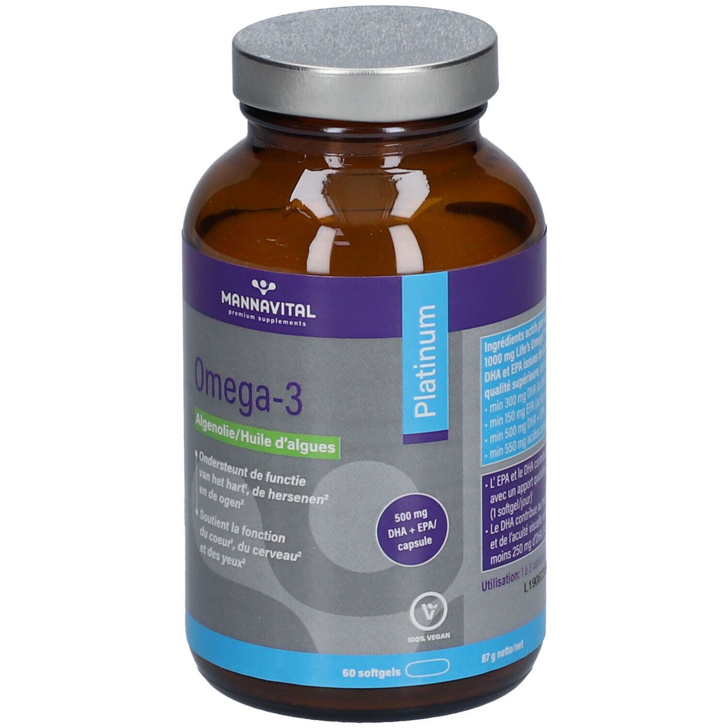 Mannavital Omega-3 Algenolie Platinum