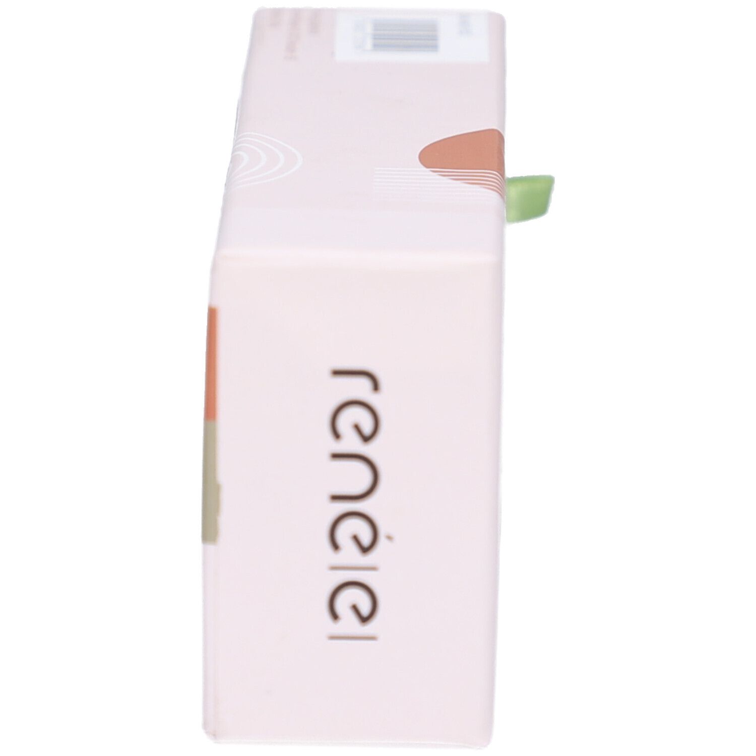 Emballage, vue latérale, avec inscription "rené(e)".