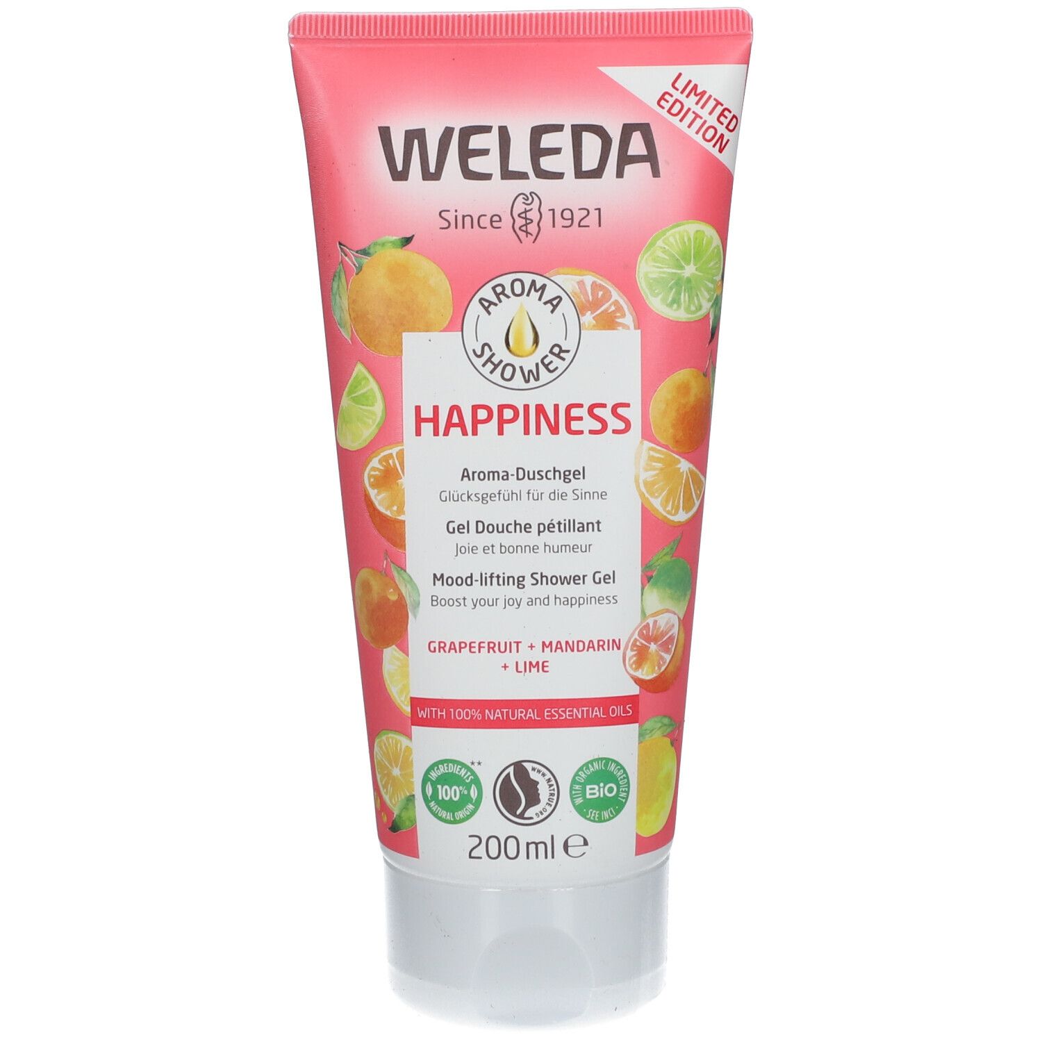 Weleda Aroma Shower Happiness Douchegel 200 ml farmaline.be