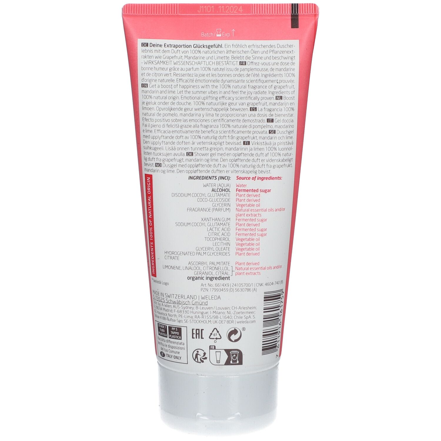 Weleda Aroma Shower Happiness Douchegel 200 ml farmaline.be