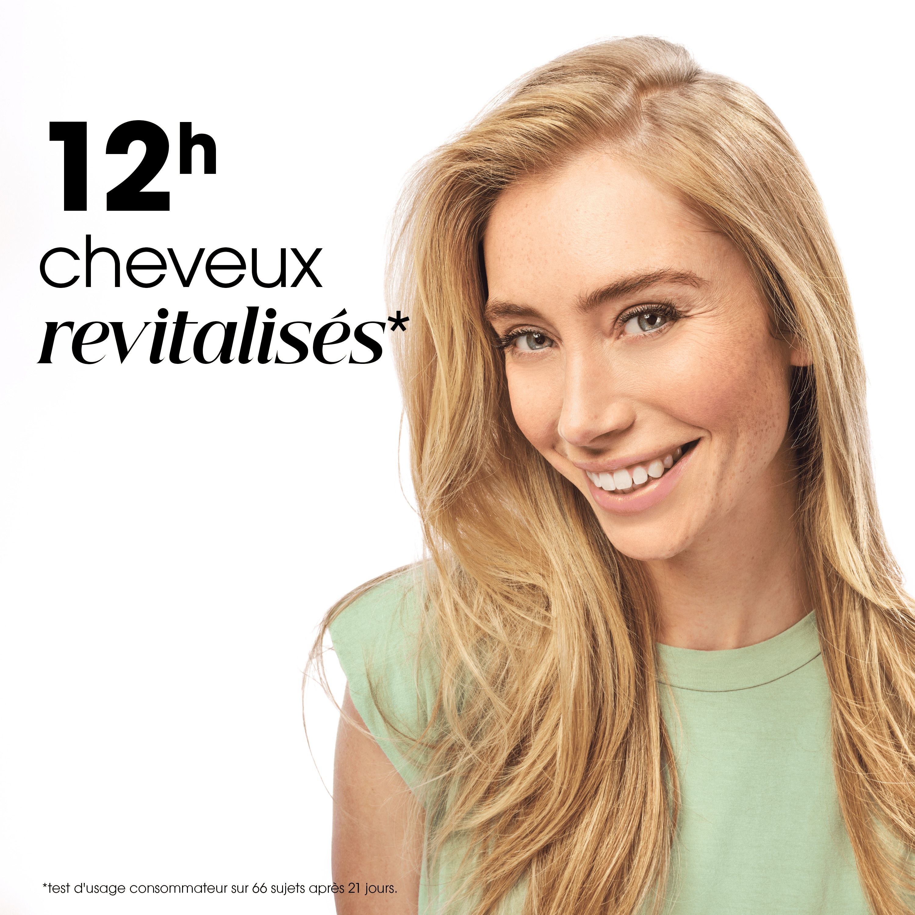 Dos du flacon de shampooing sec KLORANE. Code-barres, avertissements, pictogrammes.