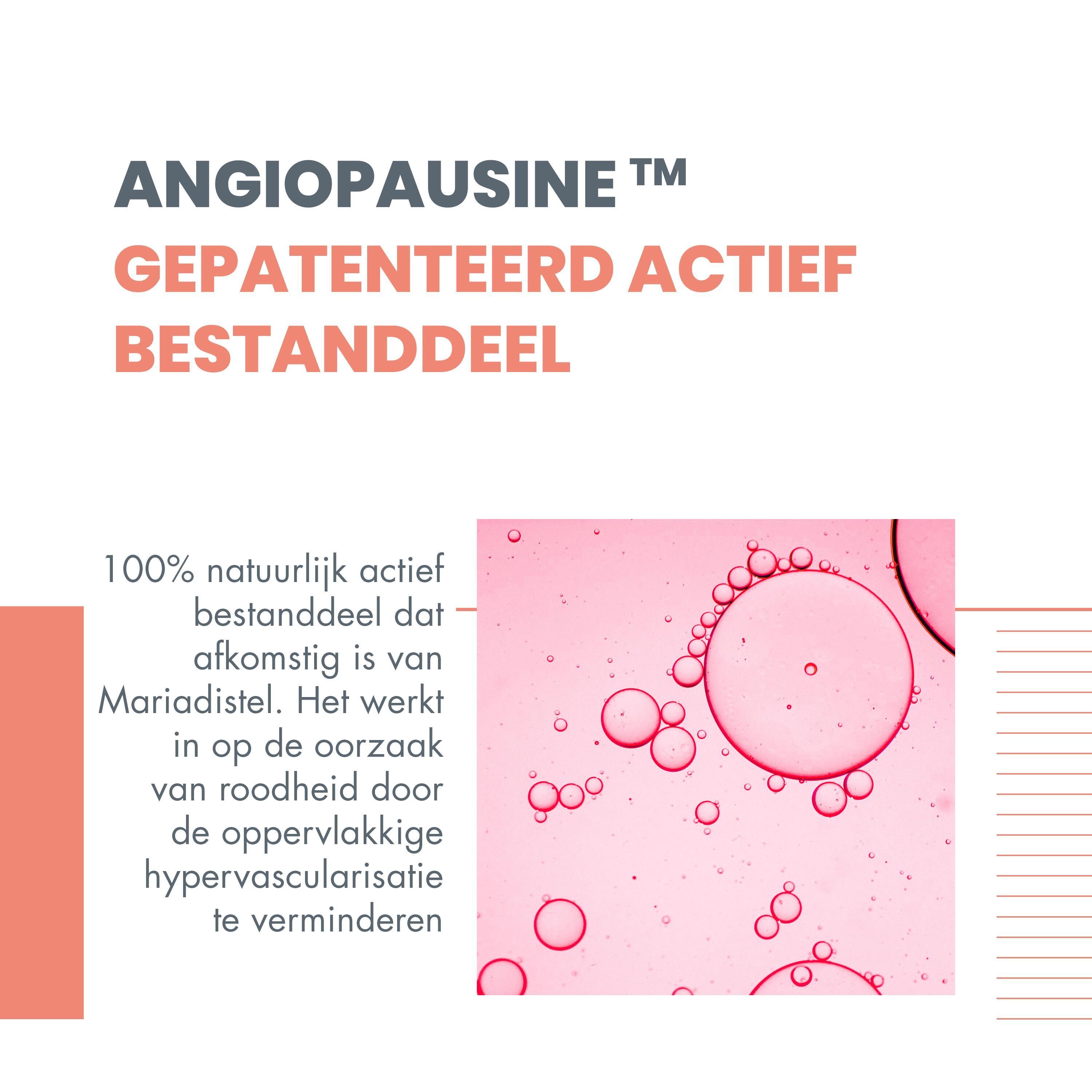 Witte fles met pomp. Opschrift: Avène, Antirougeurs Rosamed SPF 50+, Hydraterend concentraat.