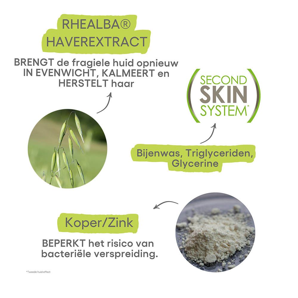 A-Derma Dermalibour+ Barrière crème tube met stappenplan: Reinigen, Kalmeren, Beschermen.