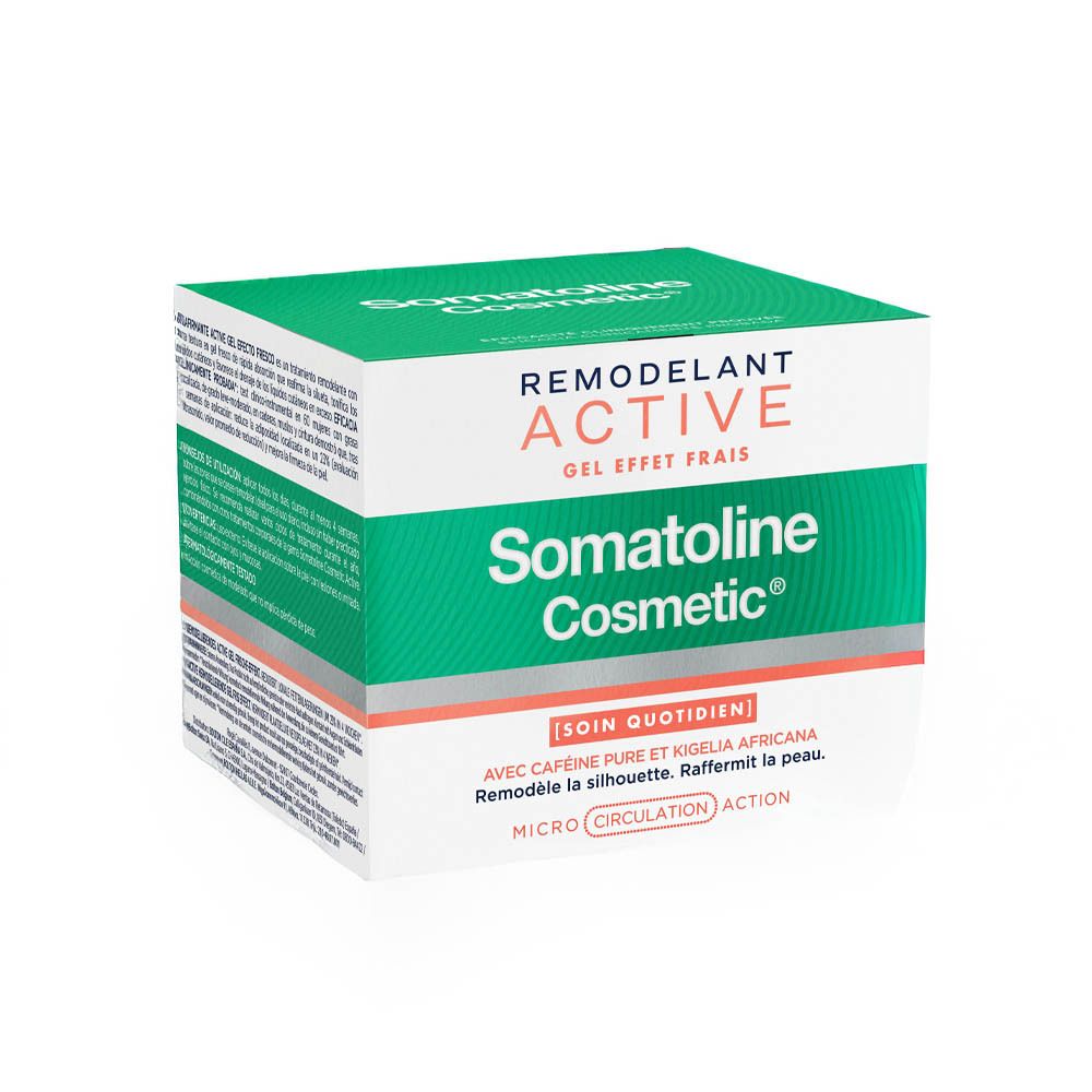 Emballage du produit avec inscription: REMODELANT ACTIVE GEL EFFET FRAIS, Somatoline Cosmetic.