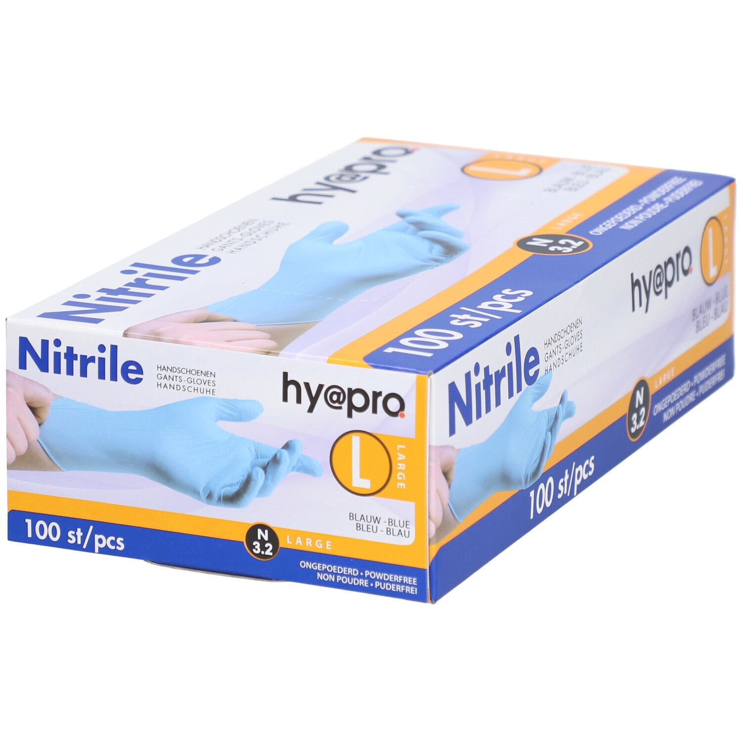 Pharmex Gants Nitrile Non Poudrés Large 100 gants