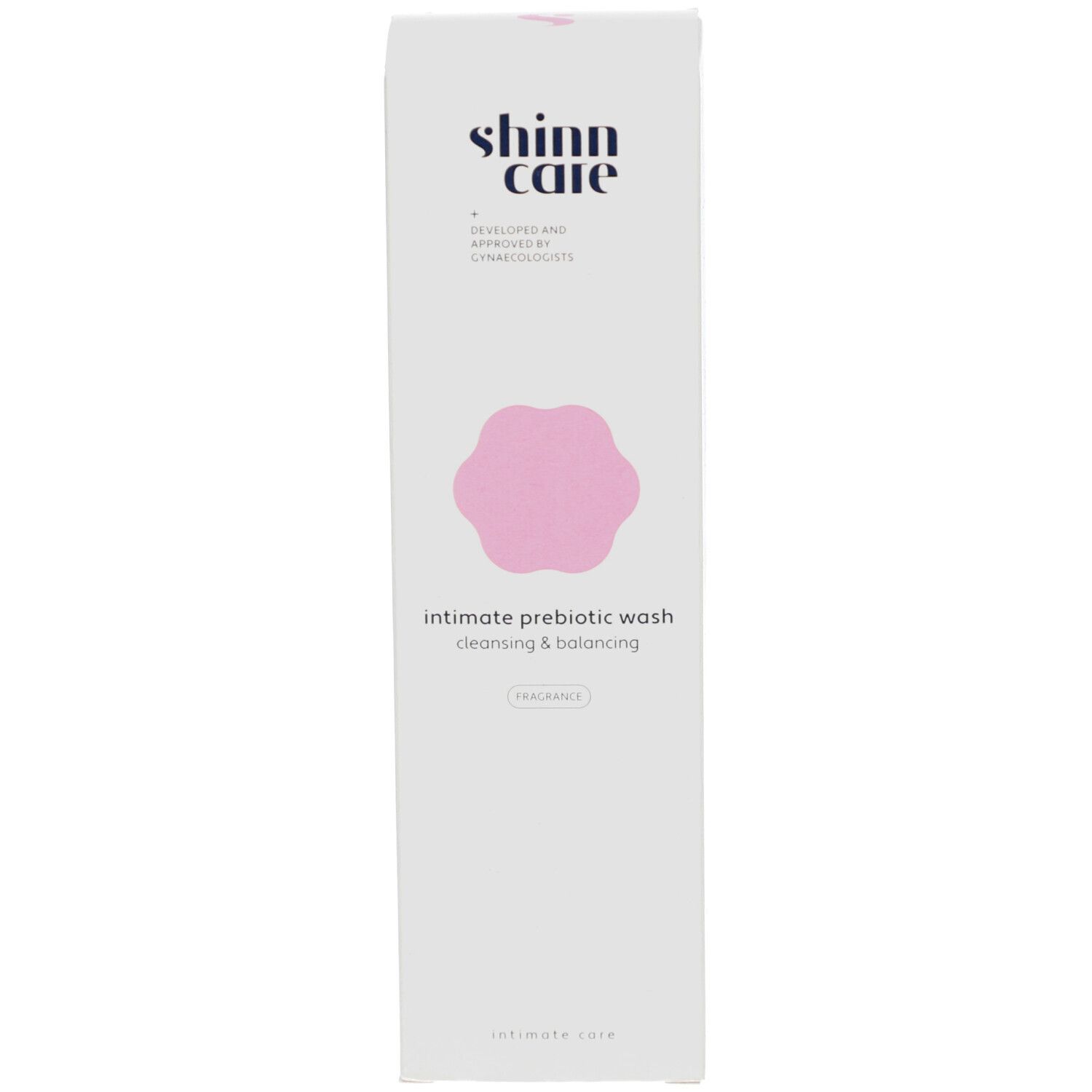 Emballage produit avec boîte. Lotion intime Shinncare. Cleansing & Balancing.