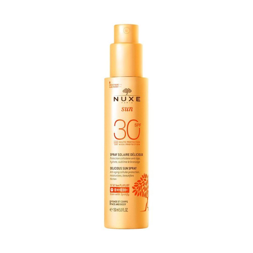 Nuxe zonnebrandspray SPF 30, gezicht en lichaam, 150ml.