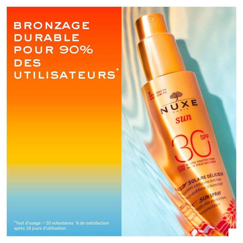 Nuxe zonnebrandspray SPF 30, gezicht en lichaam, 150ml.