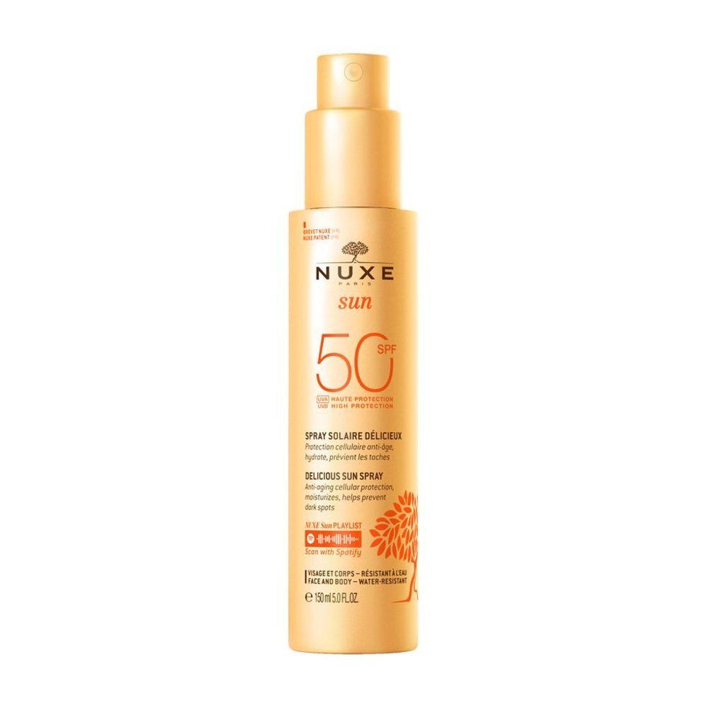 NUXE zonnebrandspray SPF 50, gezicht en lichaam, 150ml.