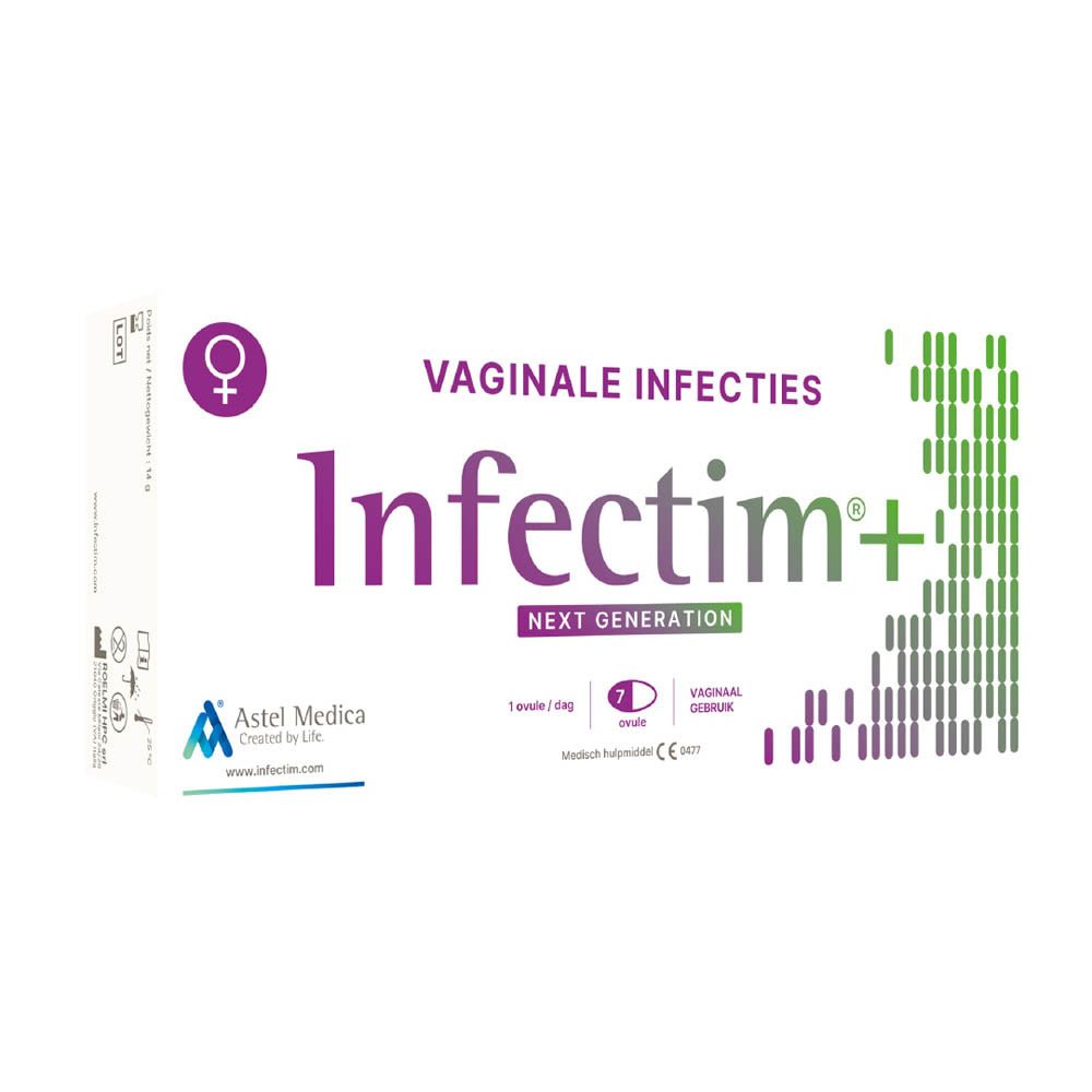 Doosje Infectim+ voor vaginale infecties, 7 ovules.