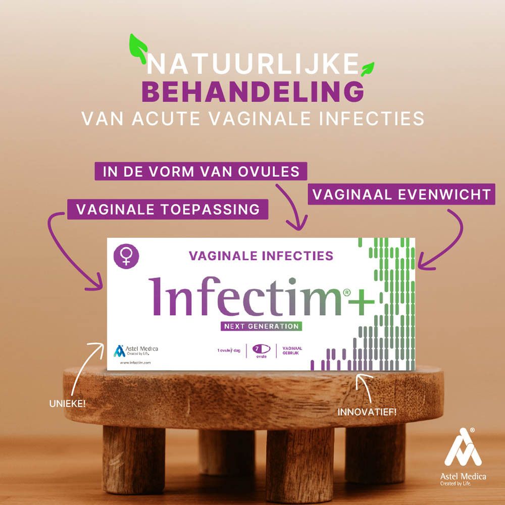 Doosje Infectim+ voor vaginale infecties, 7 ovules.