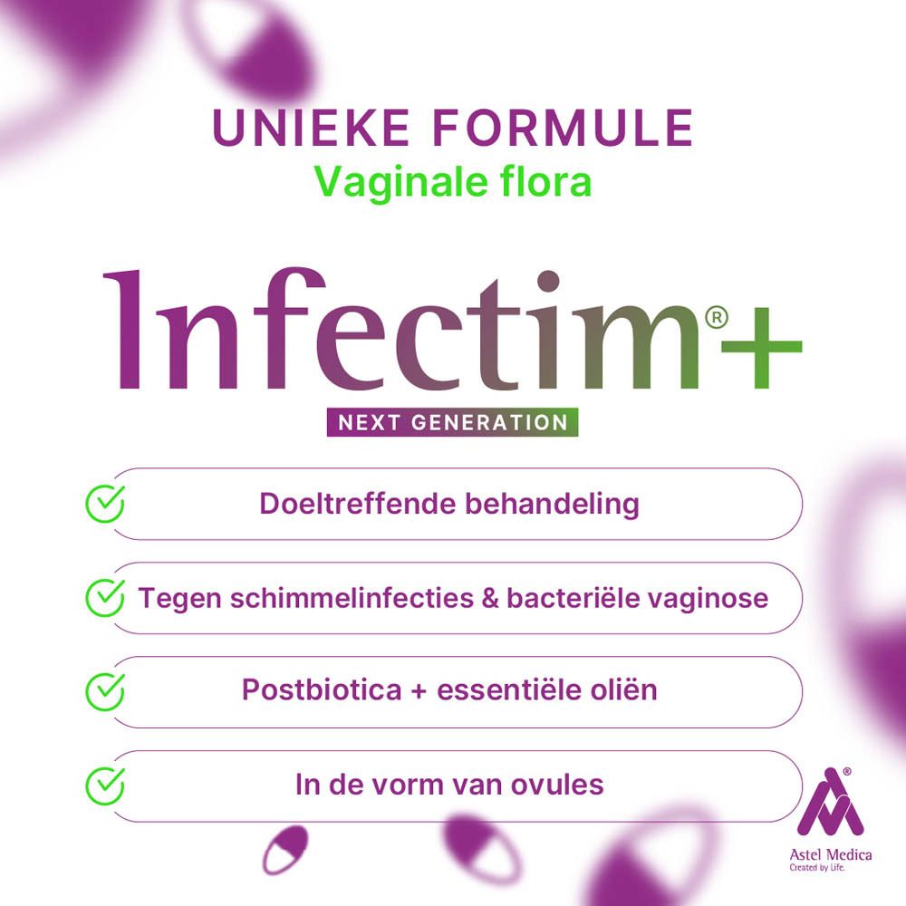 Doosje Infectim+ vaginale ovules, 7 stuks.