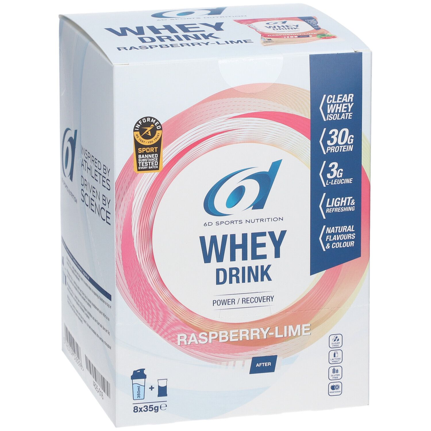 6D Sports Nutrition Whey Drink Framboise-Lime