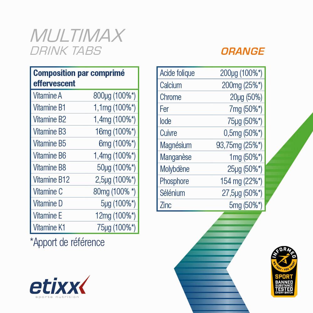 Etixx Multimax Drink Tabs Orange