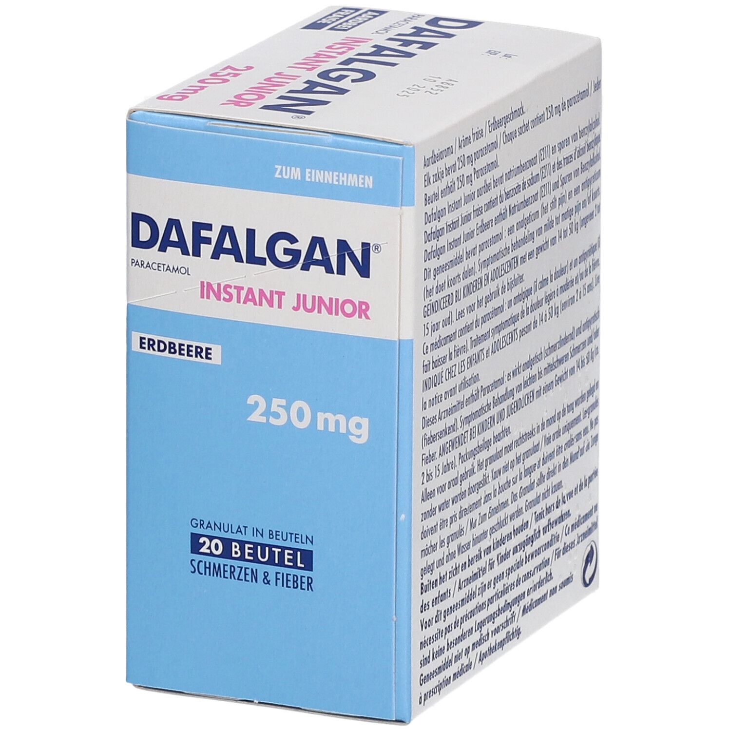 Dafalgan® Instant Junior 250 mg Paracetamol | Pijn & Koorts | Aardbei