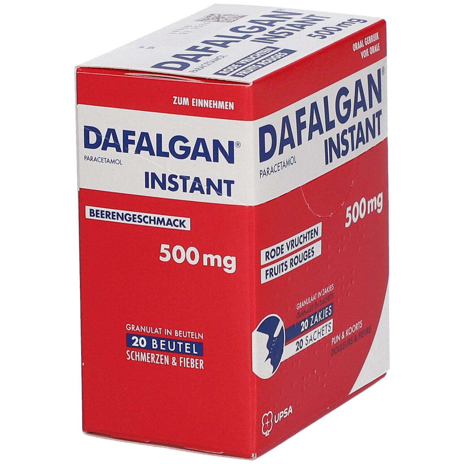 Dafalgan® Instant 500 mg Paracétamol | Douleurs & Fièvre | Fruits Rouges