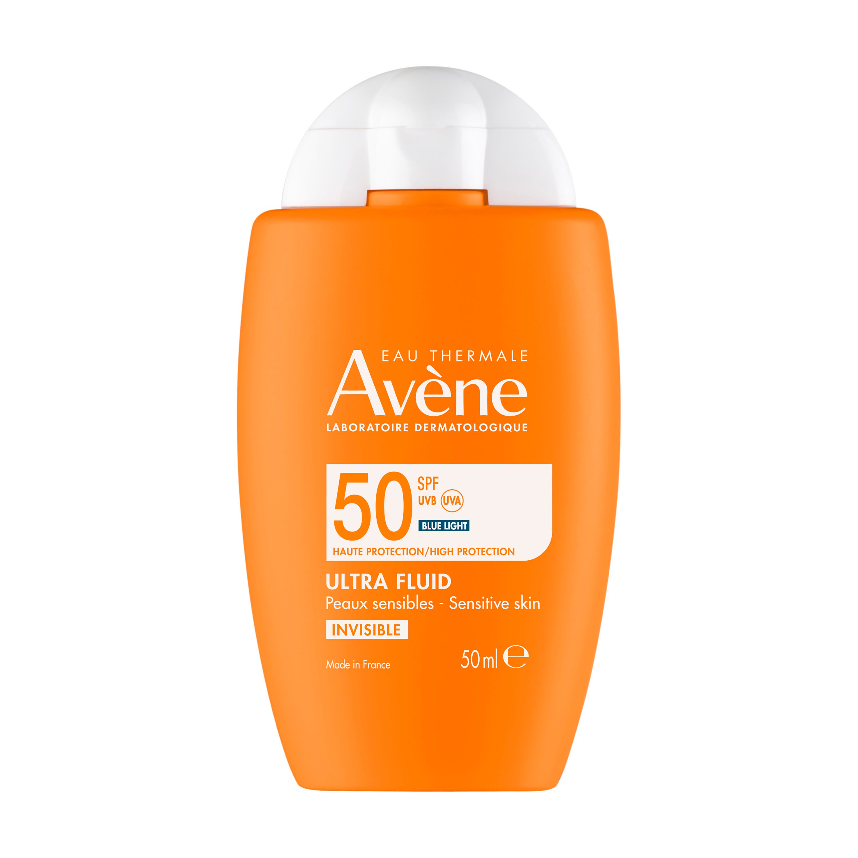 Avène Solaire SPF 50 Ultra Fluid flesje, 50ml.