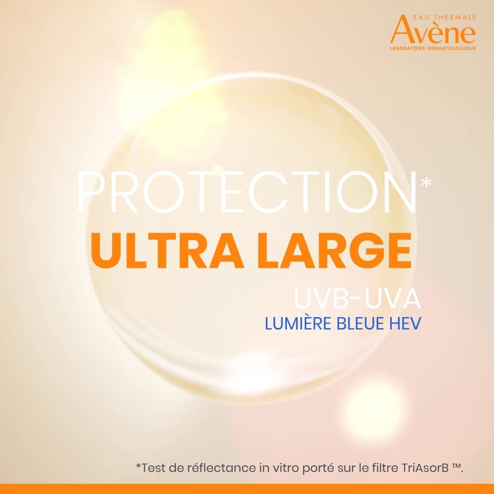 Flacon Avène Solaire SPF 50 Ultra Fluid, 50ml.