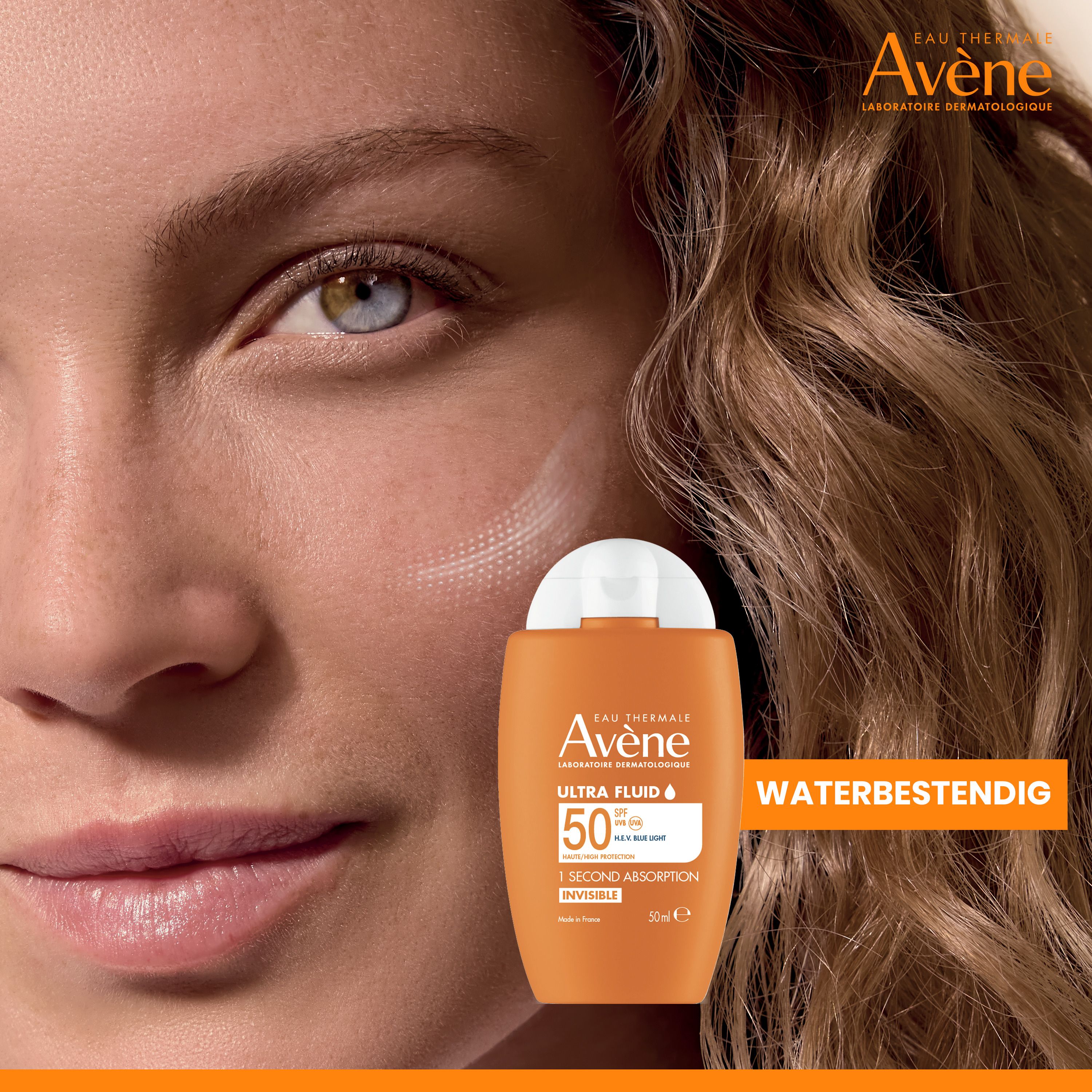 Avène Solaire SPF 50 Ultra Fluid flesje, 50ml.