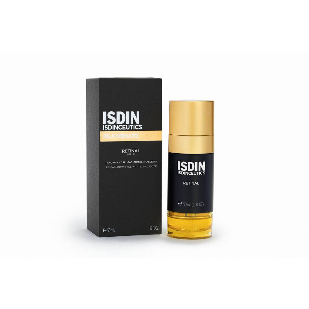 ISDIN Isdinceutics Retinal serum met zwarte verpakking en gouden fles. 50ml.