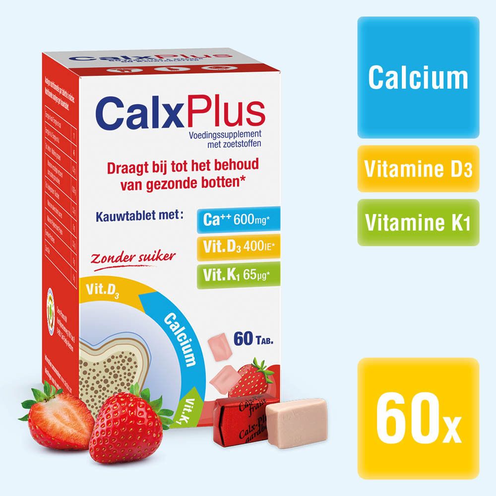 CalxPlus Aardbei | Calcium | Botten