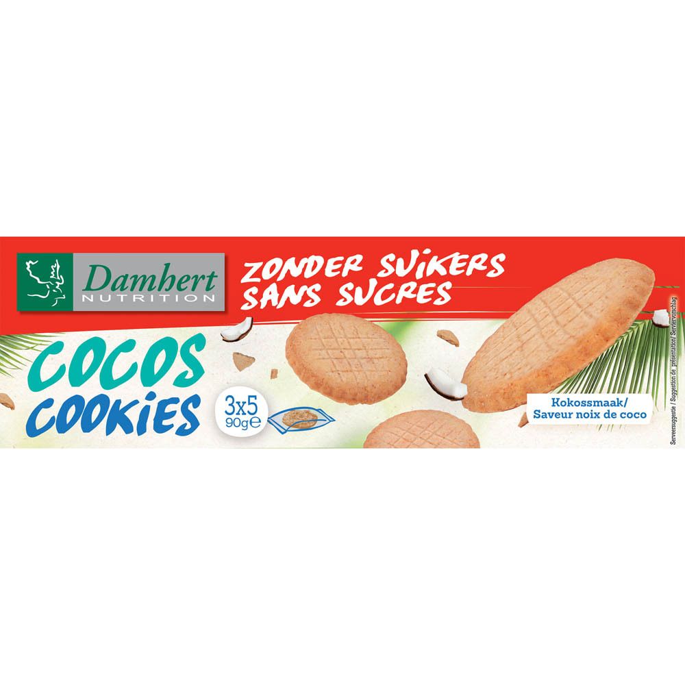 Damhert Cocos Cookies zonder Suikers