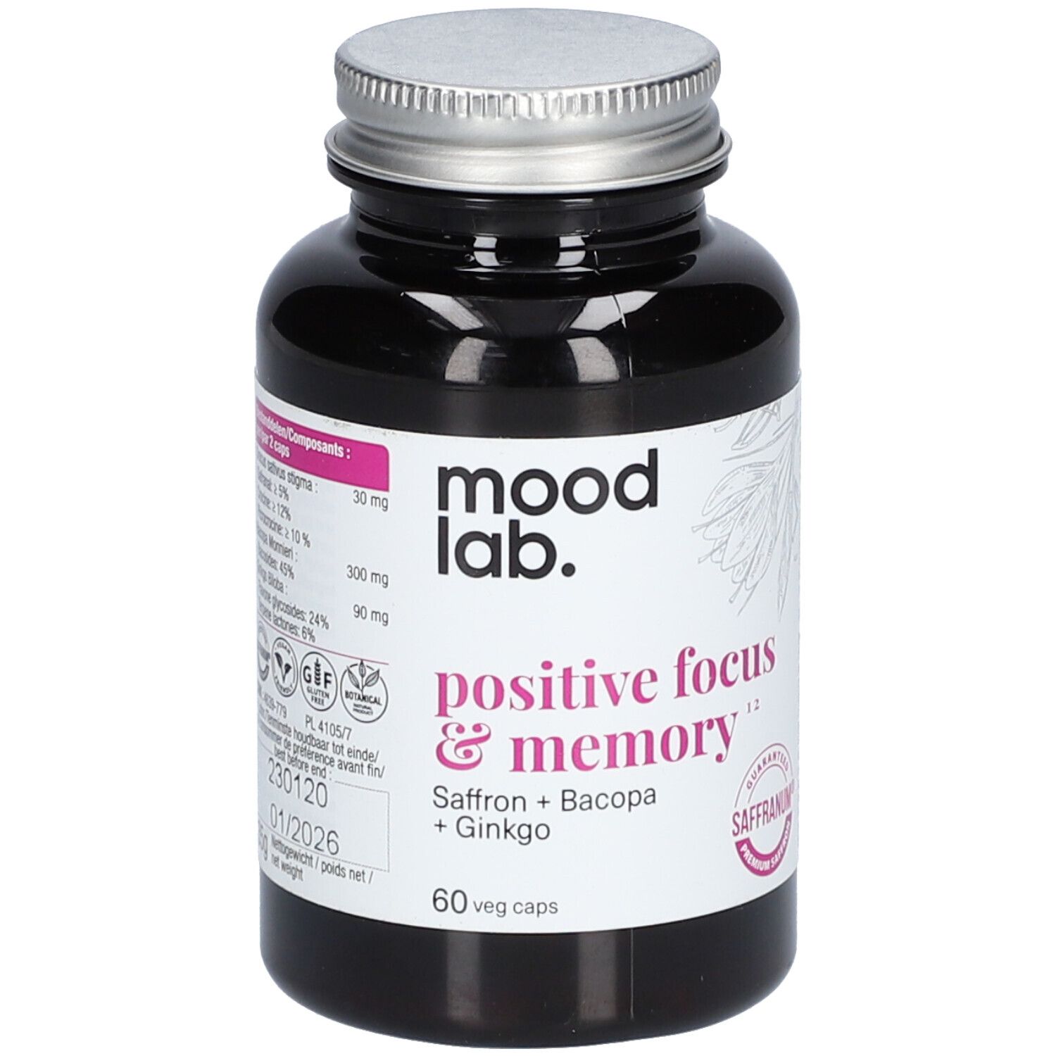 Moodlab Positive Focus & Memory 60 capsules