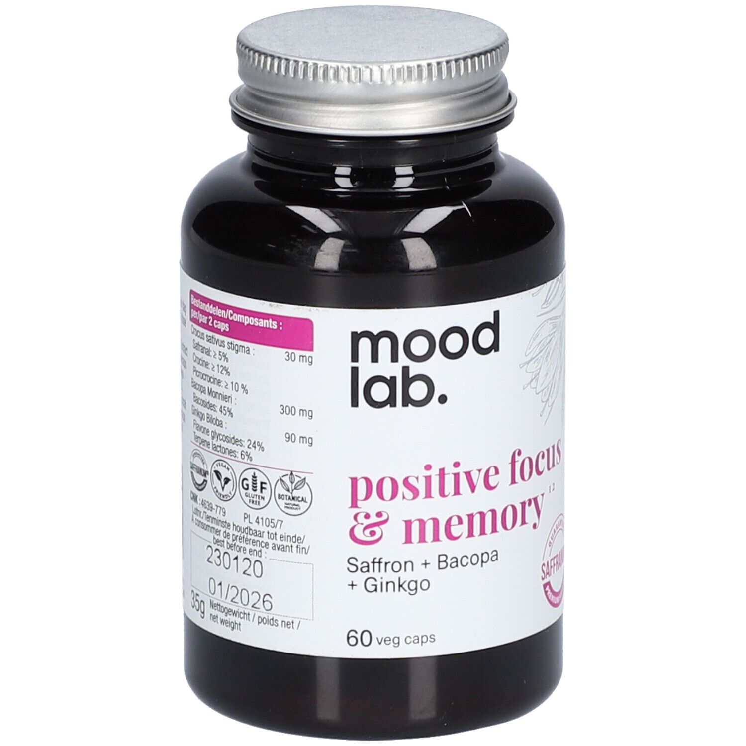 Moodlab Positive Focus & Memory 60 capsules