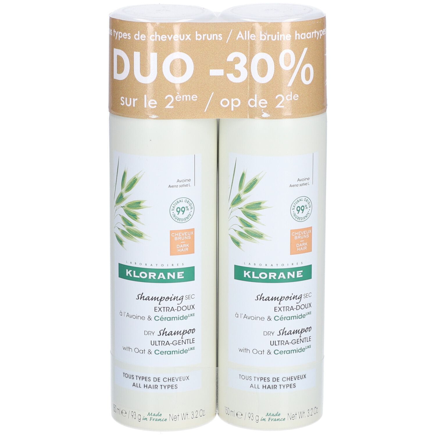 Klorane Dry Shampoo Ultra-Gentle with Oat & Ceramide???? DUO Verlaagde Prijs PROMO