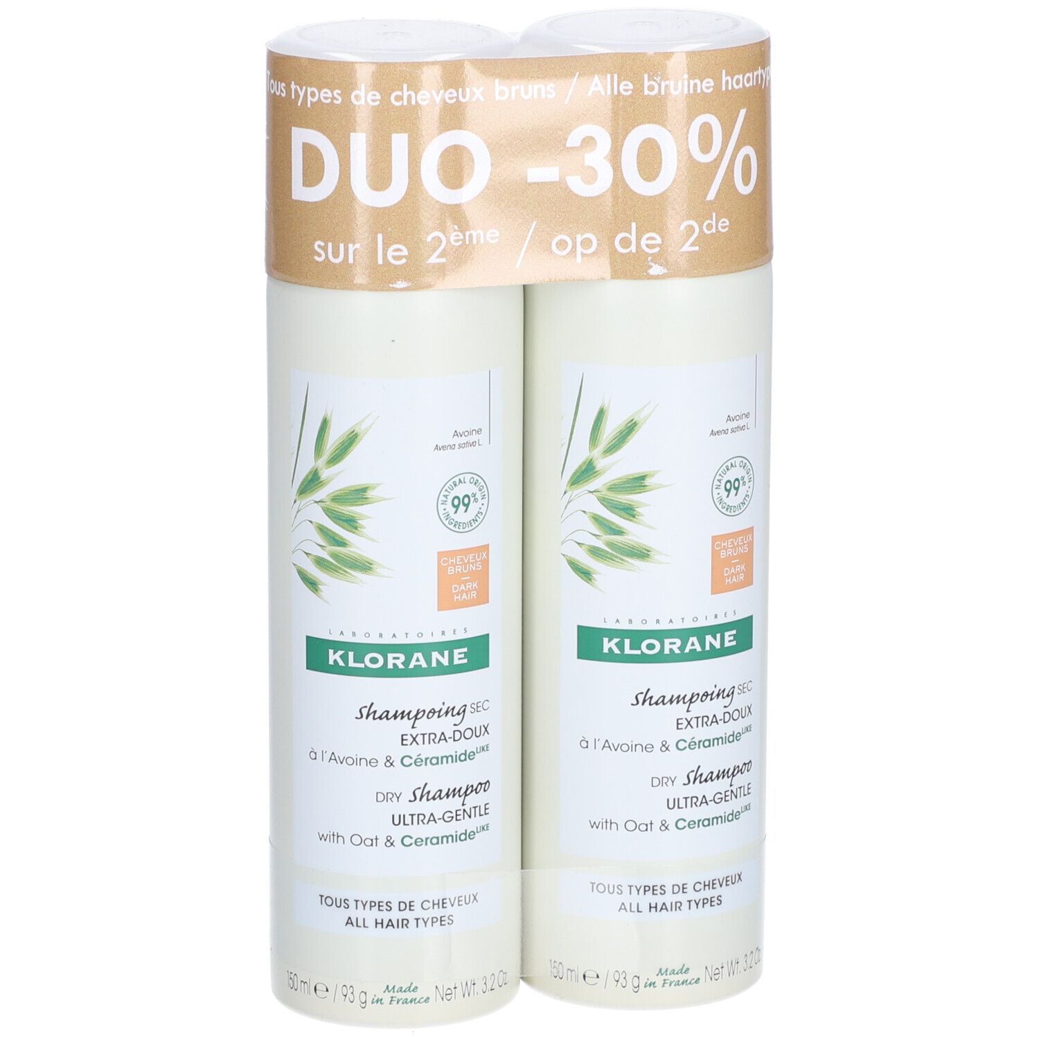 Klorane Dry Shampoo Ultra-Gentle with Oat & Ceramide???? DUO Verlaagde Prijs PROMO