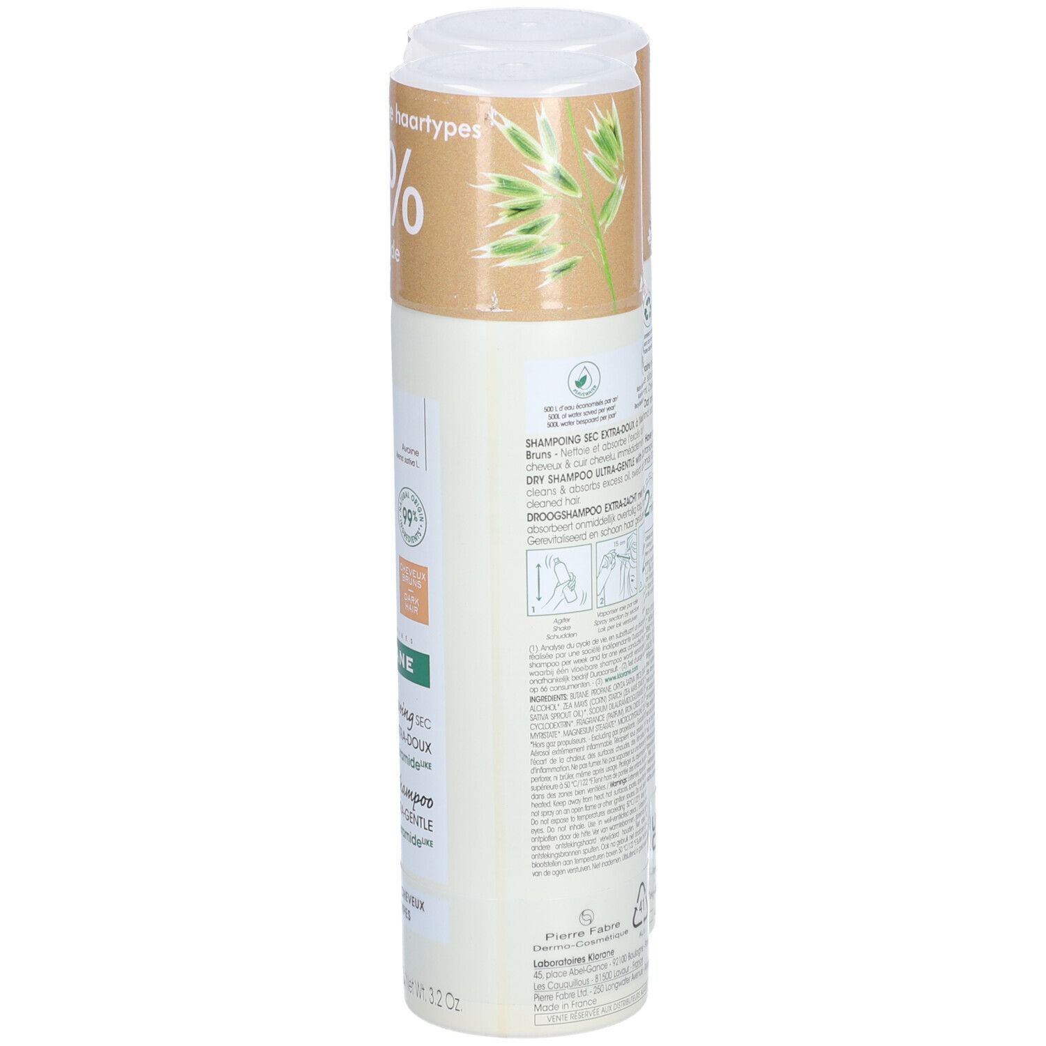 Klorane Dry Shampoo Ultra-Gentle with Oat & Ceramide???? DUO Verlaagde Prijs PROMO