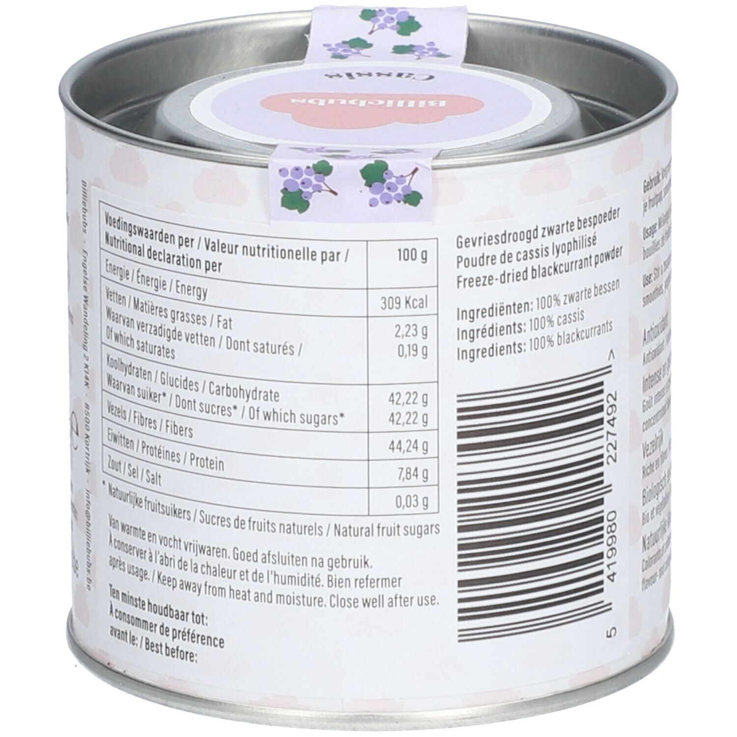 Billiebubs Poudre de Cassis