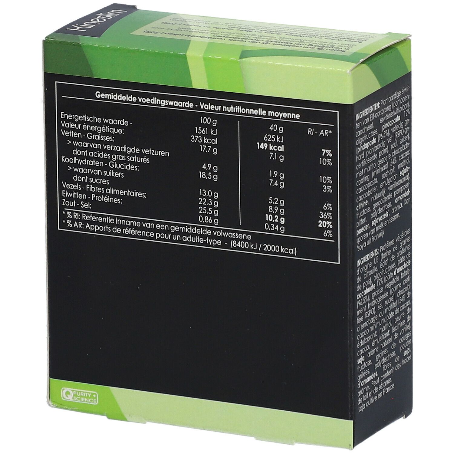 Kineslim Vegan Proteine Reep Pinda