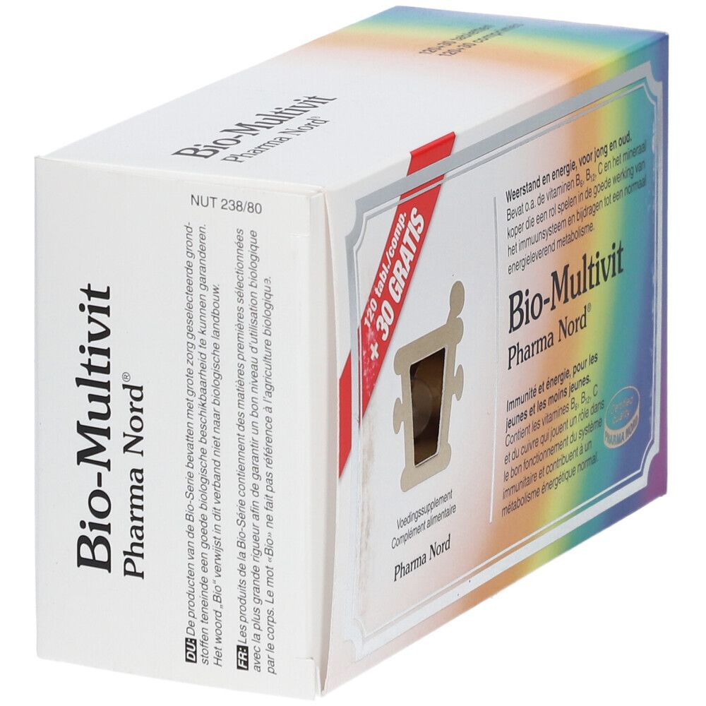 Pharma Nord Bio-Multivit 120 + 30 tabletten GRATIS | multivitamines | Immuunsysteem + Energie