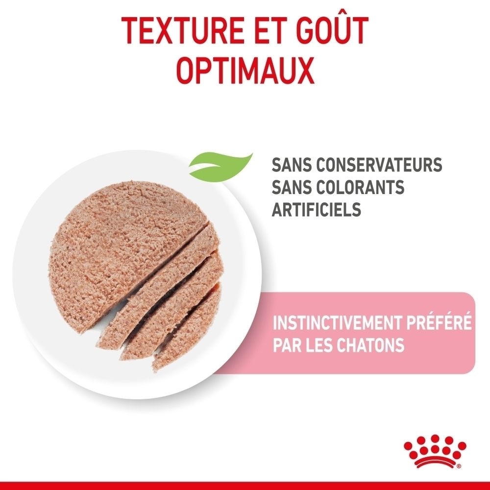 Pâtée pour chat coupée en tranches sur une assiette. Sans conservateurs ni colorants artificiels.