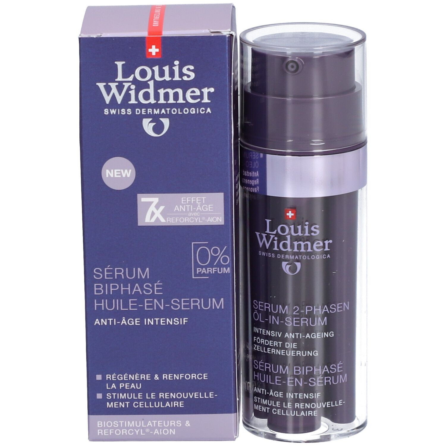 Louis Widmer Anti-Ageing Intensive Tweefasig Serum Olie-in-Serum Zonder Parfum