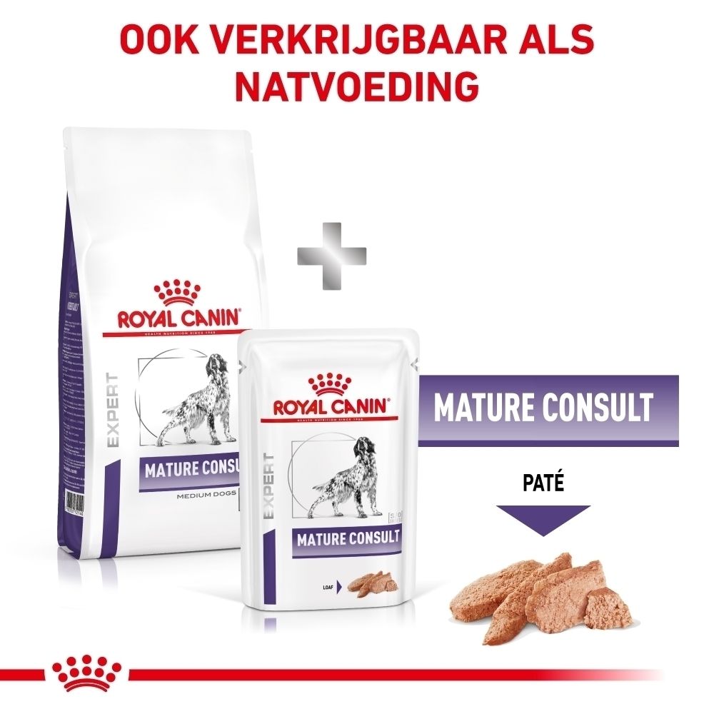 Royal Canin VET-D Mature Consult Medium Dog: Specifieke voedingsondersteuning voor oudere honden.