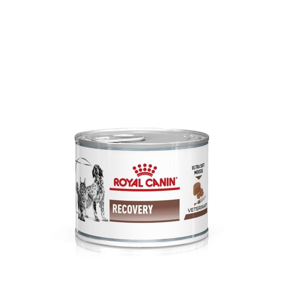 Eén blik ROYAL CANIN® Veterinary Recovery dierenvoeding.
