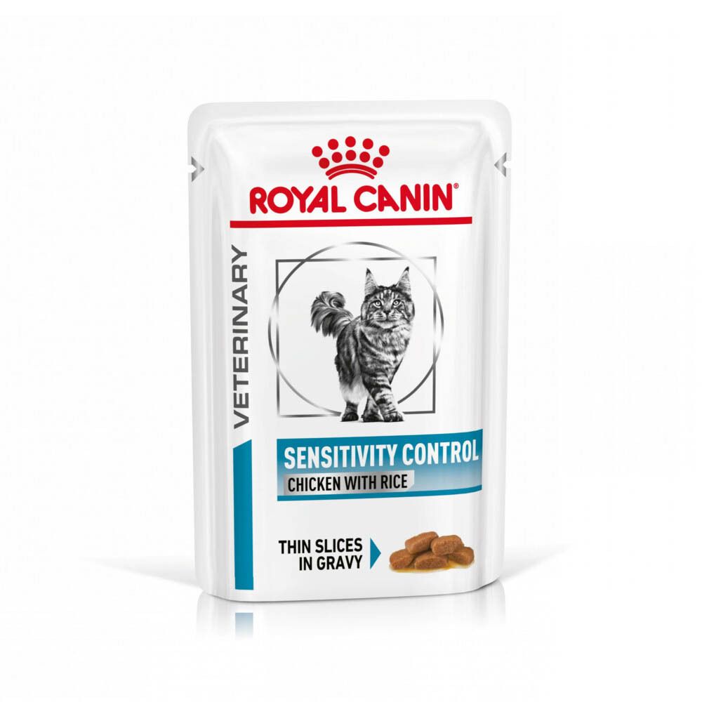 Zakje Royal Canin Veterinary Sensitivity Control kattenvoer, kip met rijst.