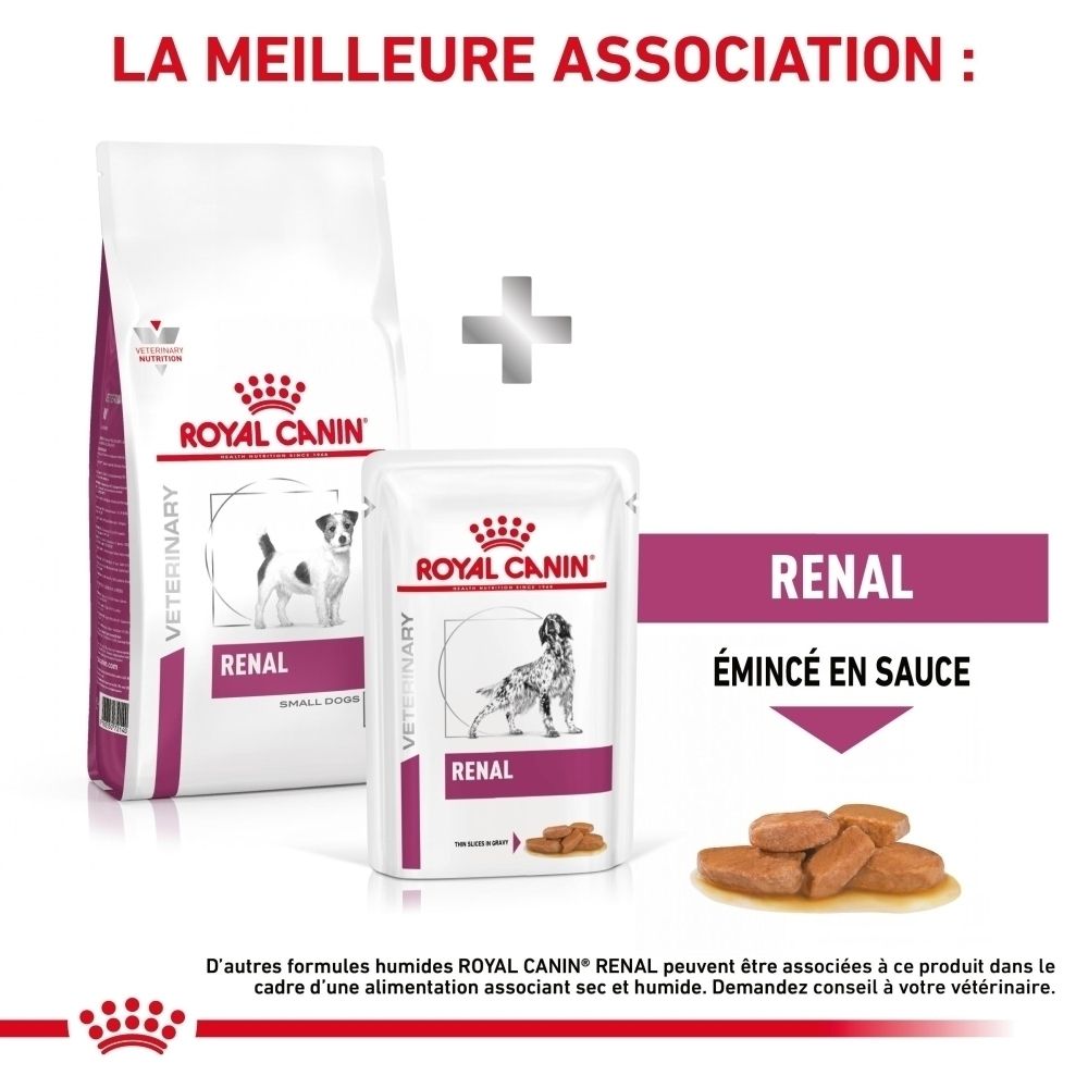 ROYAL CANIN Renal nourriture pour chiens, sac de 3,5 kg avec image de chien et taille S.